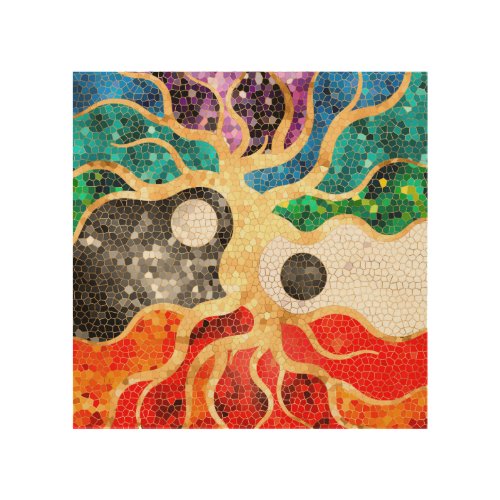 Mosaic Tree of life _ Yin Yang Wood Wall Art