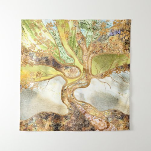 Mosaic Tree _ Tree of life Tapestry