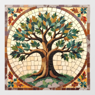 Mosaic tree wall decal 