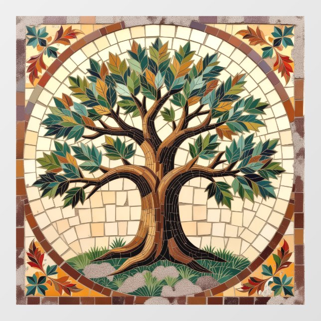 Mosaic tree wall decal  (Front)