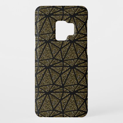 Mosaic Triangles Pattern with gold glitter Case-Mate Samsung Galaxy S9 Case