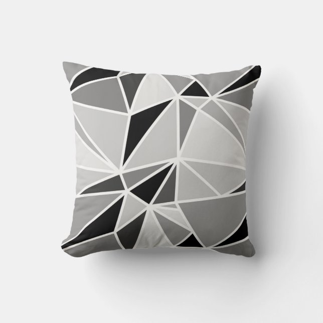 Mosaic Triangles Repeat Seamless Pattern Throw Pillow (Front)