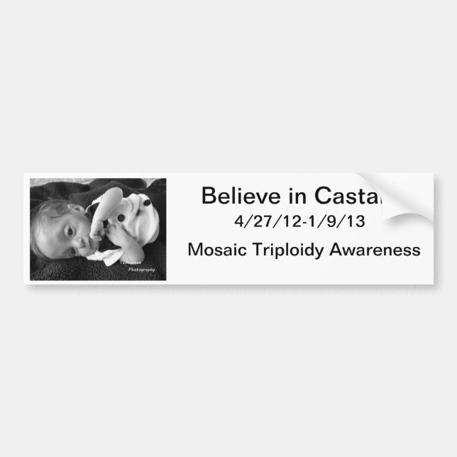 Mosaic Triploidy Awareness bumper stickers (Front)