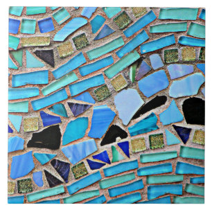 Mosaic turquoise pattern ceramic tile