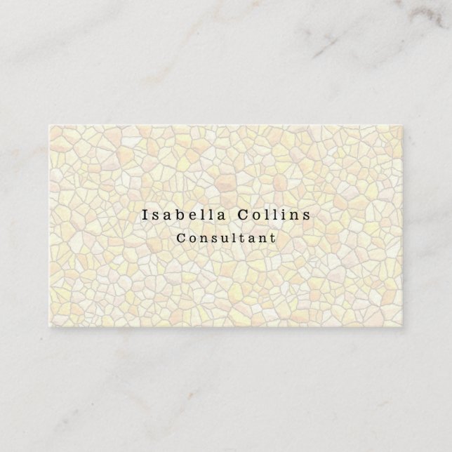 Mosaic Wall Plain Minimalist Creative Modern Business Card (Front)
