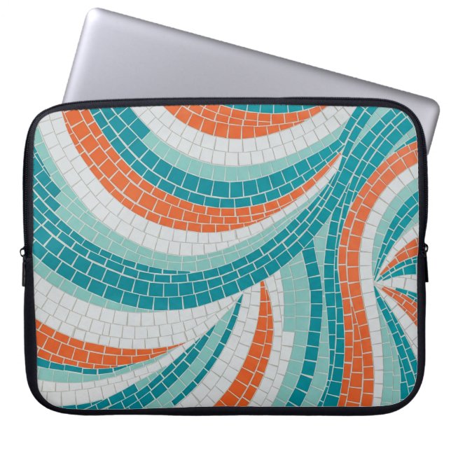 mosaic wave laptop sleeve (Front)