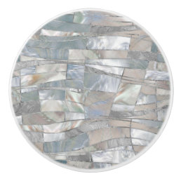 Mosaic Waves Art - Just Pearl Ceramic Knob