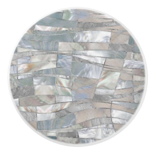 Mosaic Waves Art _ Just Pearl Ceramic Knob