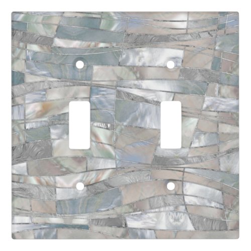 Mosaic Waves Art _ Just Pearl Light Switch Cover