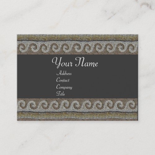 MOSAIC WAVES  grey brown Business Card