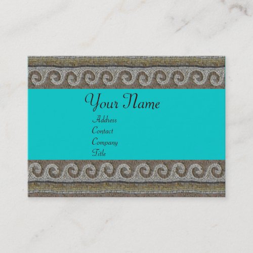 MOSAIC WAVES  light grey brown blue Business Card