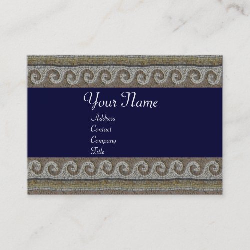 MOSAIC WAVES  light grey brown blue Business Card