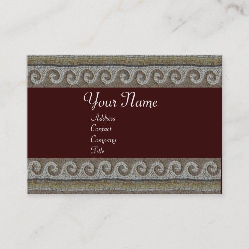 MOSAIC WAVES  light grey brown Business Card