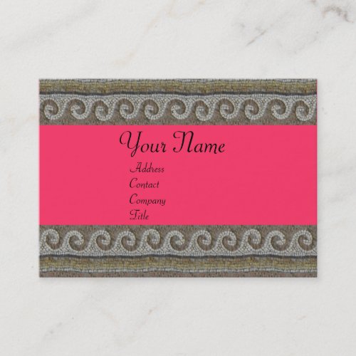 MOSAIC WAVES  light grey brown pink Business Card