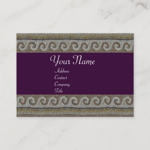 MOSAIC WAVES  light grey brown purple Business Card