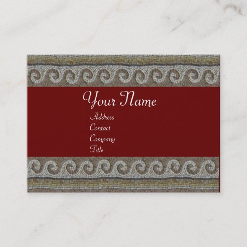 MOSAIC WAVES  light grey brown red Business Card