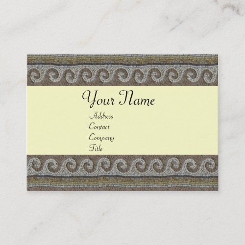 MOSAIC WAVES  light grey brown white Business Card