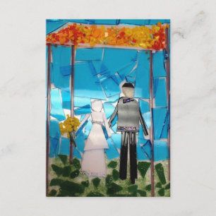 Mosaic wedding invitation
