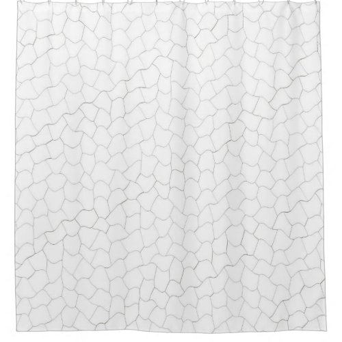 Mosaic White Shower Curtain