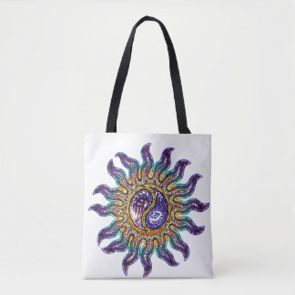 Mosaic Yin Yang Sun Tote Bag
