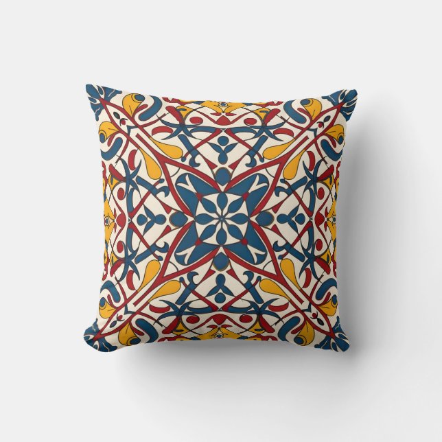 mosaic zellige throw pillow (Front)