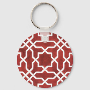 Mosaïque andalouse rouge ALHAMBRA Keychain