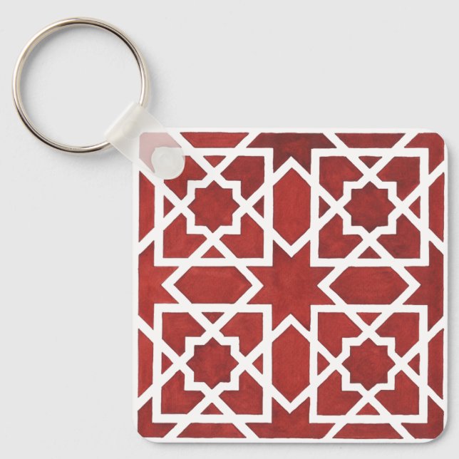 Mosaïque andalouse rouge SEVILLE Keychain (Front)
