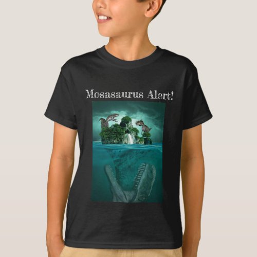 Mosasaurus Alert Jurassic World Dino T_Shirt