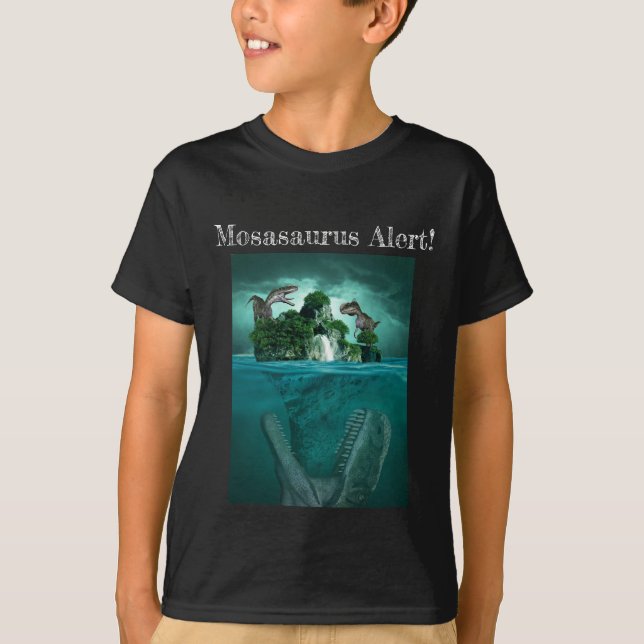Mosasaurus Alert! Jurassic World Dino T-Shirt (Front)