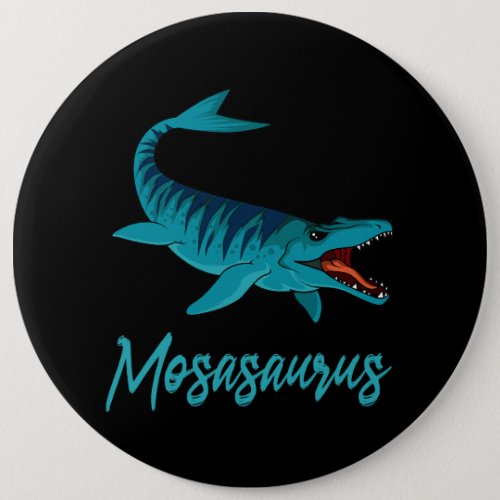 Mosasaurus Aquatic Dinosaur Paleontologist Prehist Button