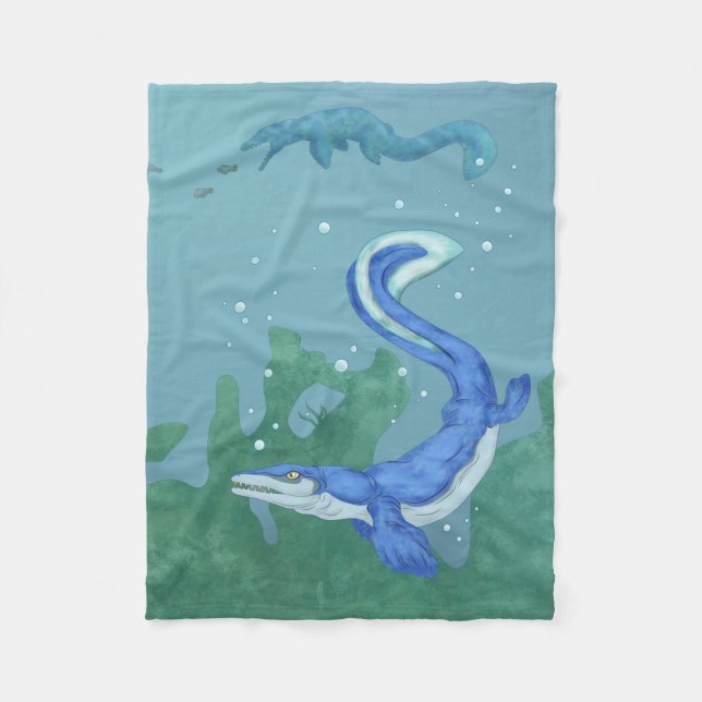 Mosasaurus Fleece Blanket (Front)
