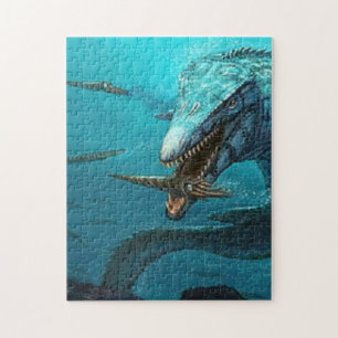 Mosasaurus hunting jigsaw puzzle