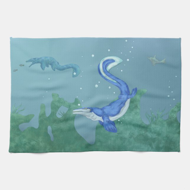 Mosasaurus Kitchen Towel (Horizontal)