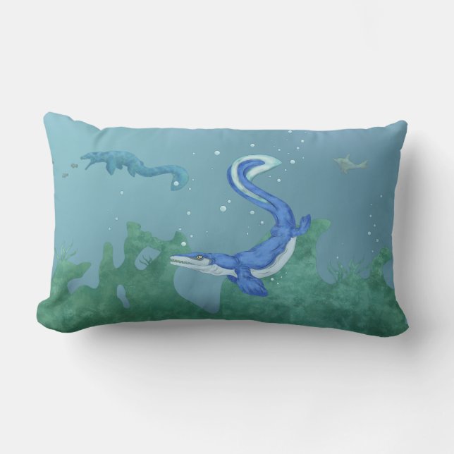 Mosasaurus Lumbar Pillow (Front)