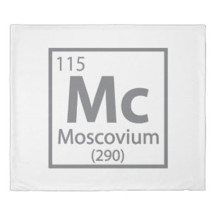 Moscovium - Russian Science Periodic Table Duvet Cover