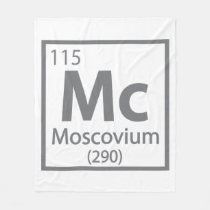 Moscovium - Russian Science Periodic Table Fleece Blanket