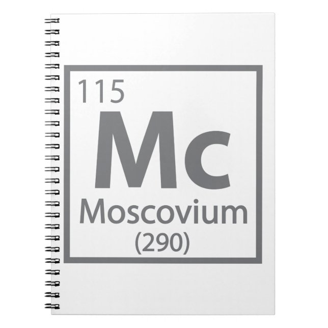 Moscovium - Russian Science Periodic Table Notebook (Front)