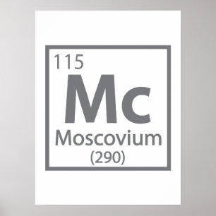 Moscovium - Russian Science Periodic Table Poster