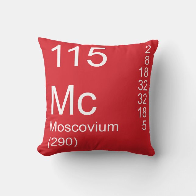 Moscovium Throw Pillow (Front)