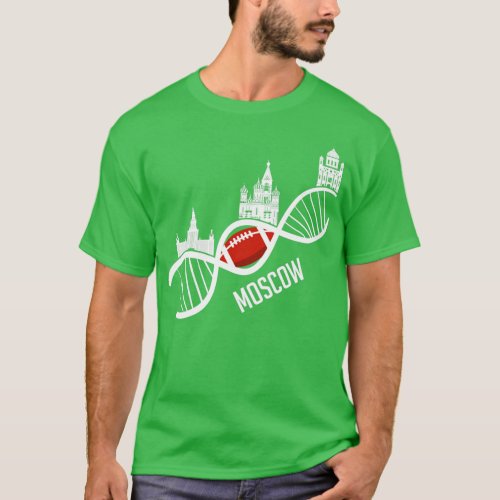 Moscow American Football Skyline Russia Gift  clas T_Shirt