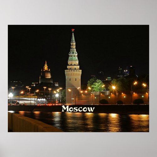 Moscow at Night Poster
