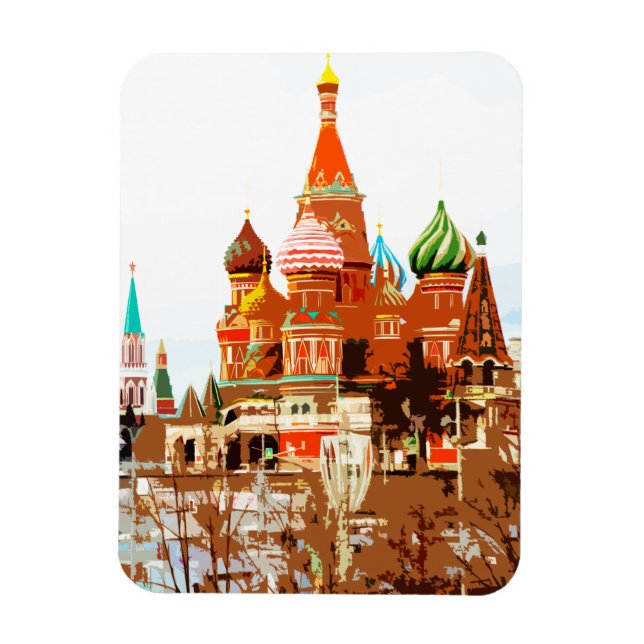 Moscow Church Saint Basile Red Square #1  Magnet (Vertical)