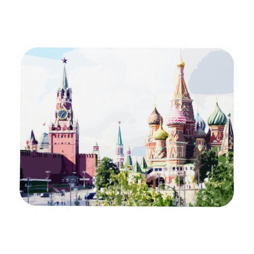 Moscow Church Saint Basile Red Square 2 Magnet