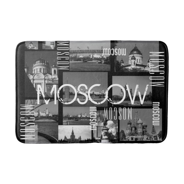 Moscow City St Basil's Cathedral Architecture City Bath Mat (Front)