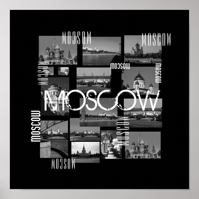 Moscow City St Basil's Cathedral Architecture City Poster (Front)