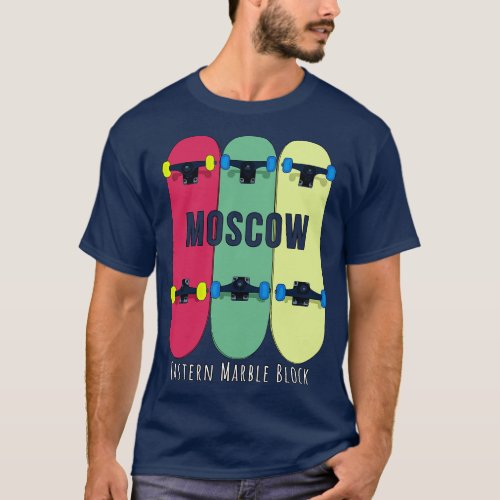 Moscow Eastern Marble Block Skateboarding Skate T_Shirt