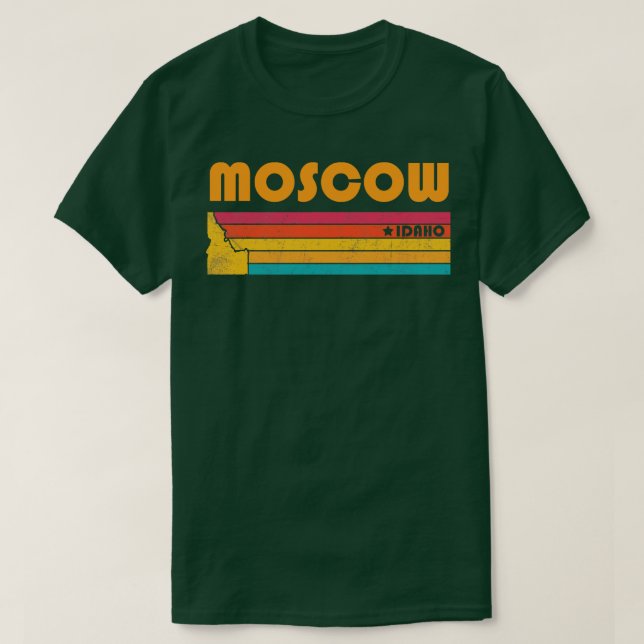 Moscow Idaho Vintage Distressed Souvenir T-Shirt (Design Front)