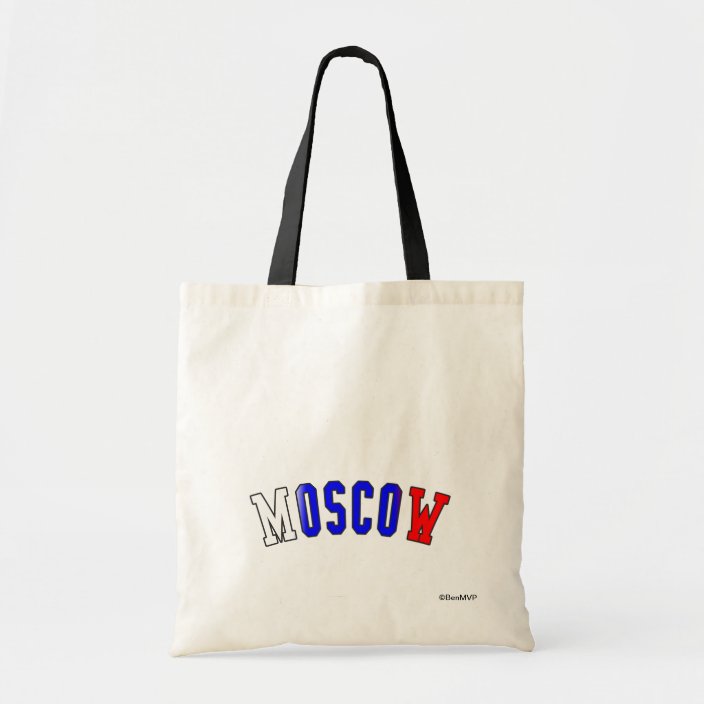 Moscow in Russia National Flag Colors Canvas Bag