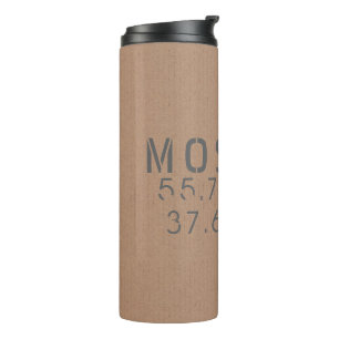 Moscow Latitude Longitude Thermal Tumbler