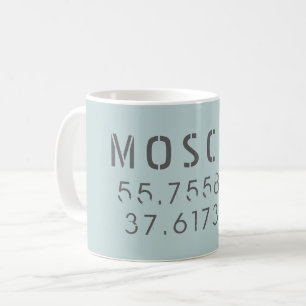 Moscow Longitude Latitude Coffee Mug